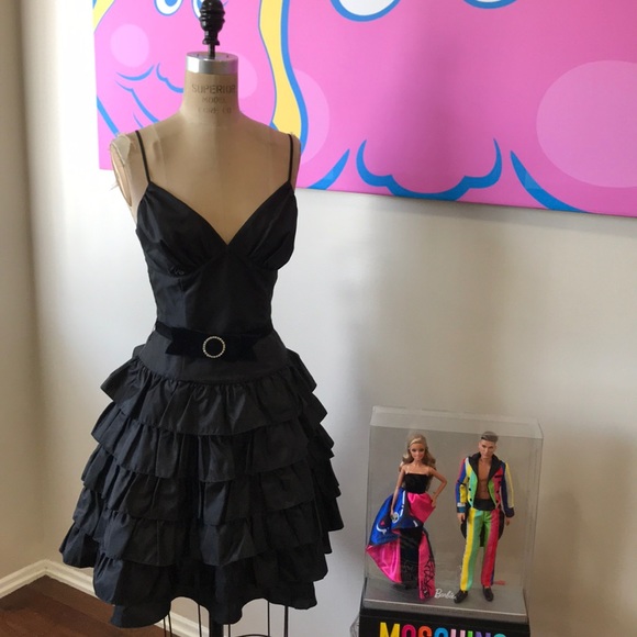 Betsey Johnson Dresses & Skirts - Betsey Johnson Evening Black Party Dress Ruffles